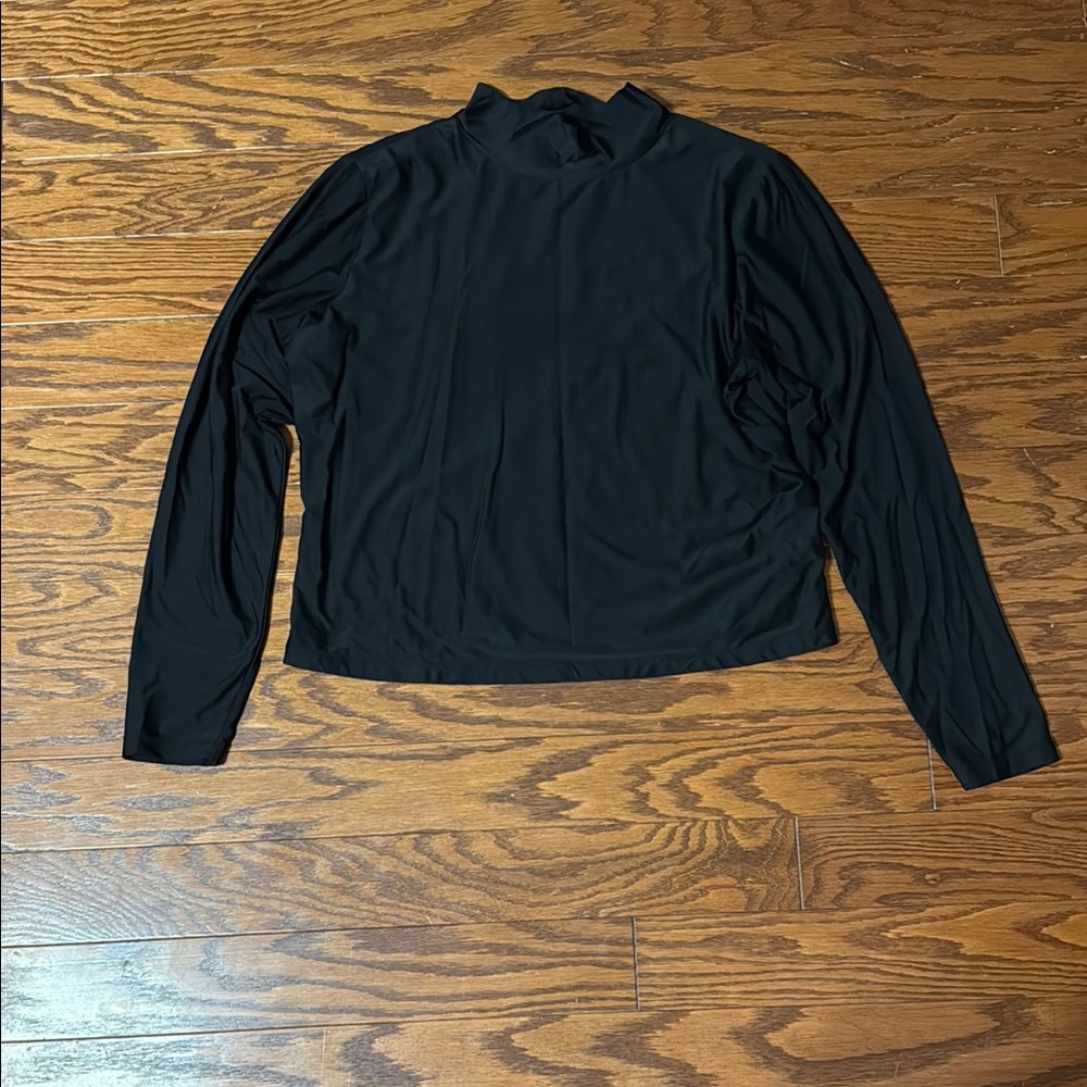 ⭐️Wild Fable Black Long Sleeve Mandarin Collar Tee